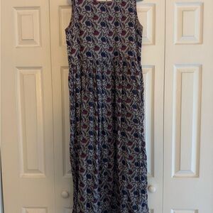 NATURAL LIFE Navy and Red Floral Maxi Dress